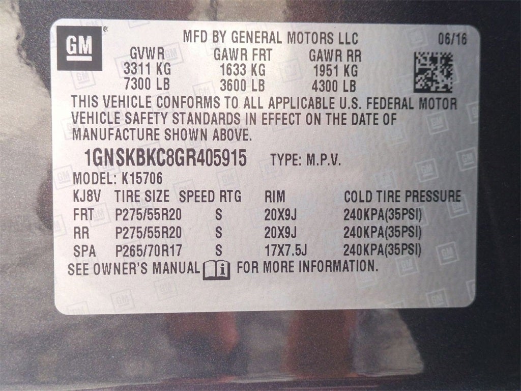 2016 Chevrolet Tahoe LT