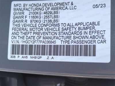 2023 Honda Accord Hybrid Sport-L