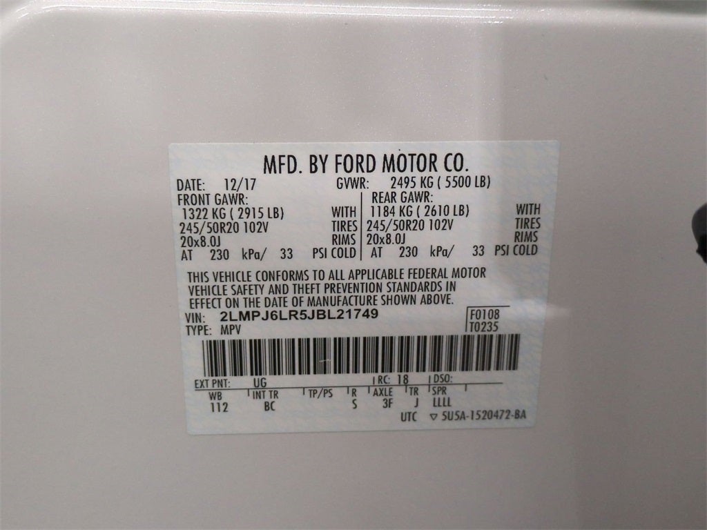 2018 Lincoln MKX Reserve