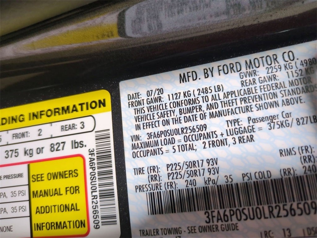 2020 Ford Fusion Energi Titanium