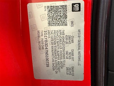 2022 Chevrolet Corvette Stingray 2LT