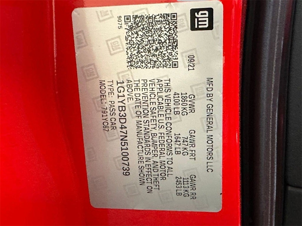 2022 Chevrolet Corvette Stingray 2LT