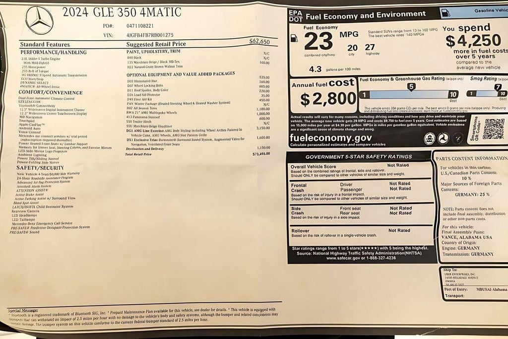 2024 Mercedes-Benz GLE GLE 350 4MATIC®