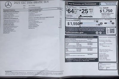 2025 Mercedes-Benz GLC GLC 350e 4MATIC®